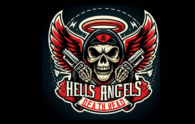 Gig Preview - Design hells angels death head mascot logo with unlimited revision