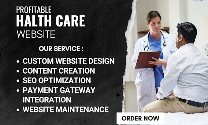 Gig Preview - Design home care website health care staffing recruitment agency website