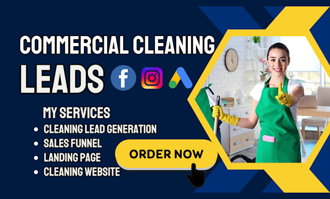 Gig Preview - Cleaning leads commercial cleaning cleaning lead generation cleaning website