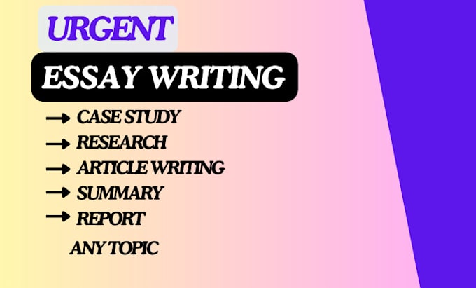 Gig Preview - Help in essay writing, research, business, summary, article and blog