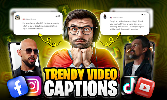 Gig Preview - Edit instagram reels, youtube and tiktok shorts with engaging captions