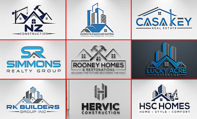 Gig Preview - Do property, home, building, construction and real estate logo