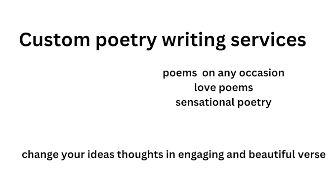 Bestseller - write creative poem for any occasion