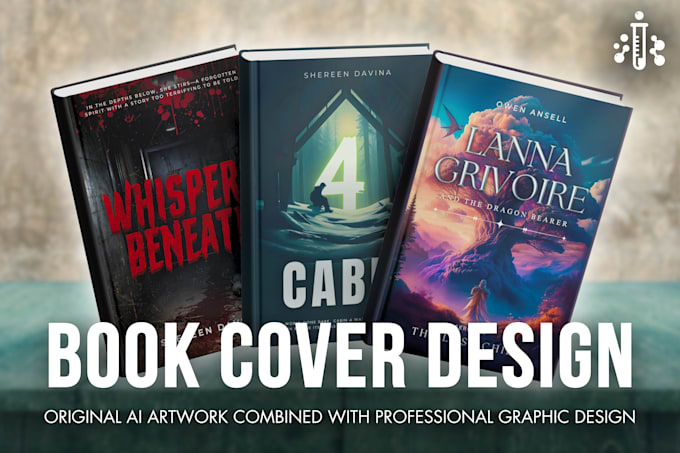 Bestseller - create a unique novel cover with ai art, professionaly modified