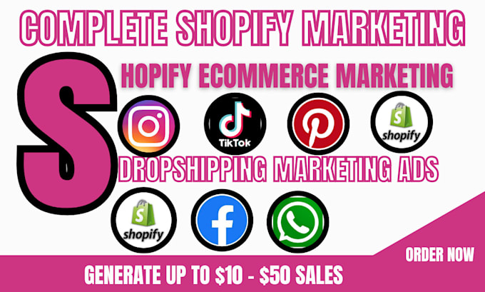 Gig Preview - Complete shopify dropshipping ecommerce marketing ads increase shopify sales