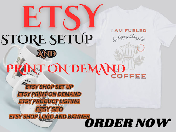 Gig Preview - Set up esty store, print on demand for esty shop, esty SEO