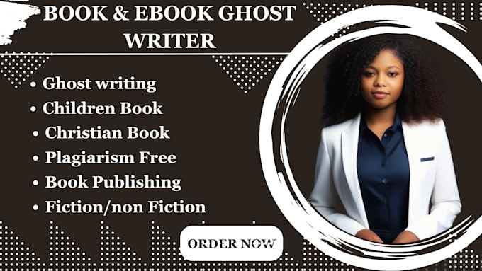 Gig Preview - Offer ghostwriting for your book, ebookwriter, ebook ghostwriting, ghost writer