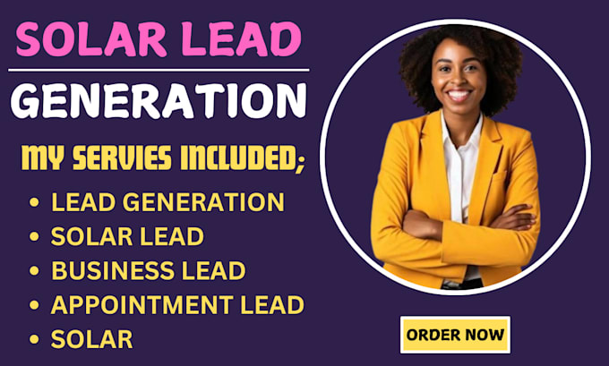 Gig Preview - Generate verified homeowners leads, solar appointment leads, or lead generation