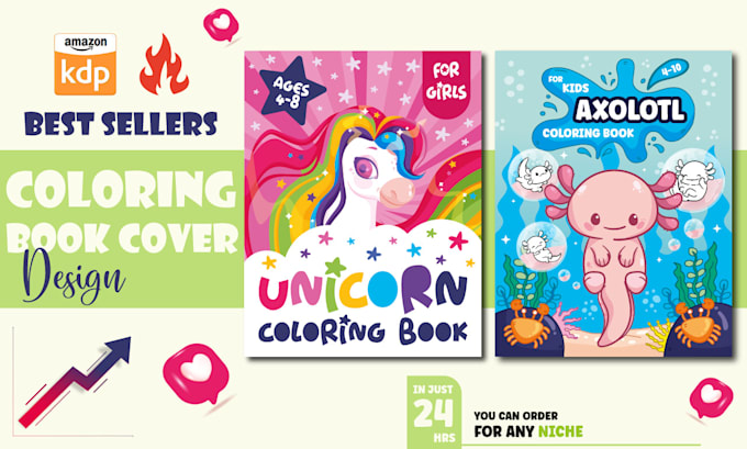 Gig Preview - Create attractive coloring book cover design for amazon KDP