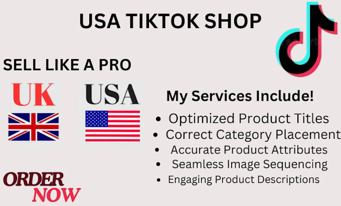 Gig Preview - Create product listing for the tiktok shop in the usa and uk