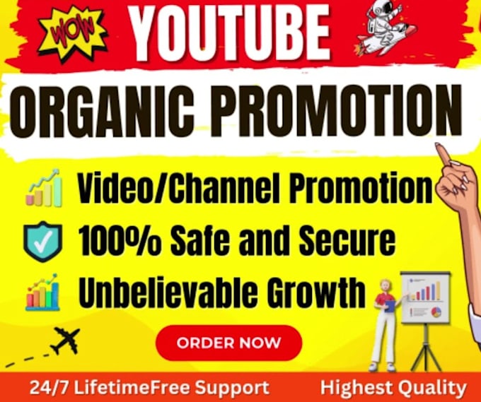 Gig Preview - Promote organic youtube video and complete you tube channel monetization