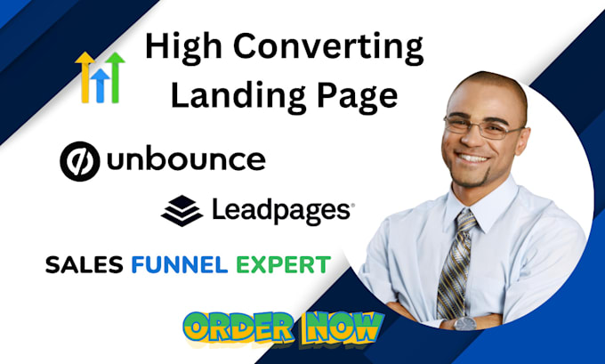 Gig Preview - Build landing page funnel using unbounce gohighlevel carrd and leadpages