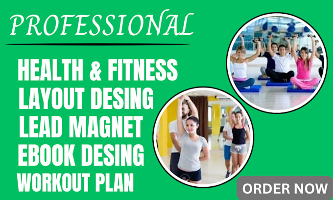 Gig Preview - Create your health and fitness ebook, pdf lead magnet design