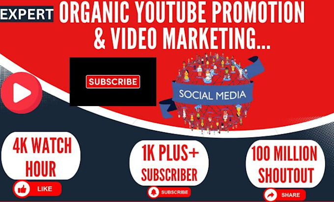 Gig Preview - Usa youtube video promotion channel marketing to massive audience for engagement