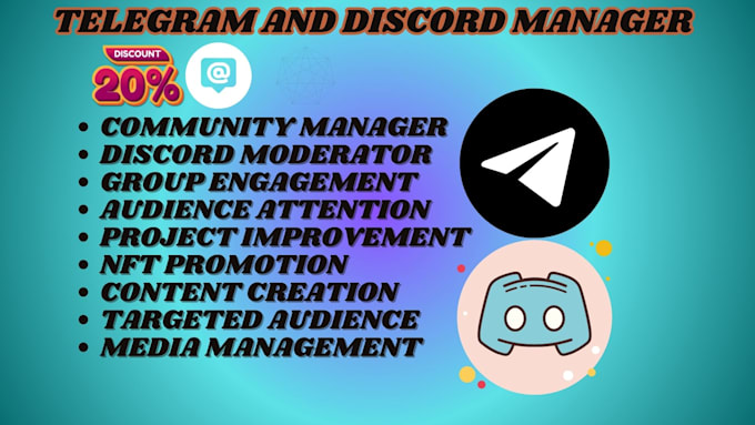 Gig Preview - Be telegram and discord community management post comment