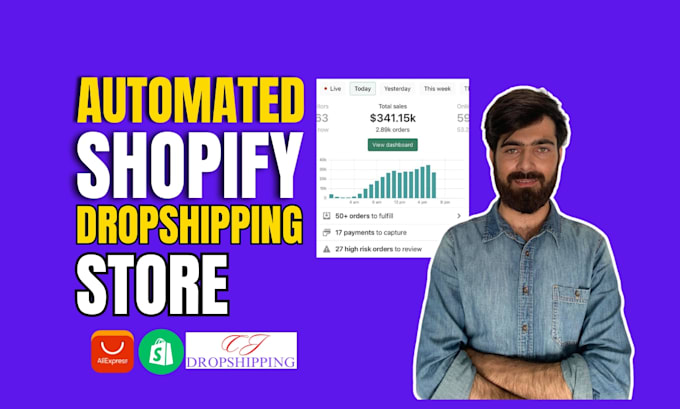 Gig Preview - Build an automated shopify dropshipping store shopify website