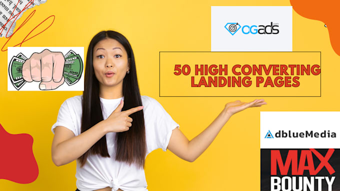 Gig Preview - Provide 250 high converting landing pages for maxbounty, cpabuild, ogads