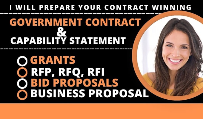 Bestseller - do government contract capability statements, business grants rfp bid proposals