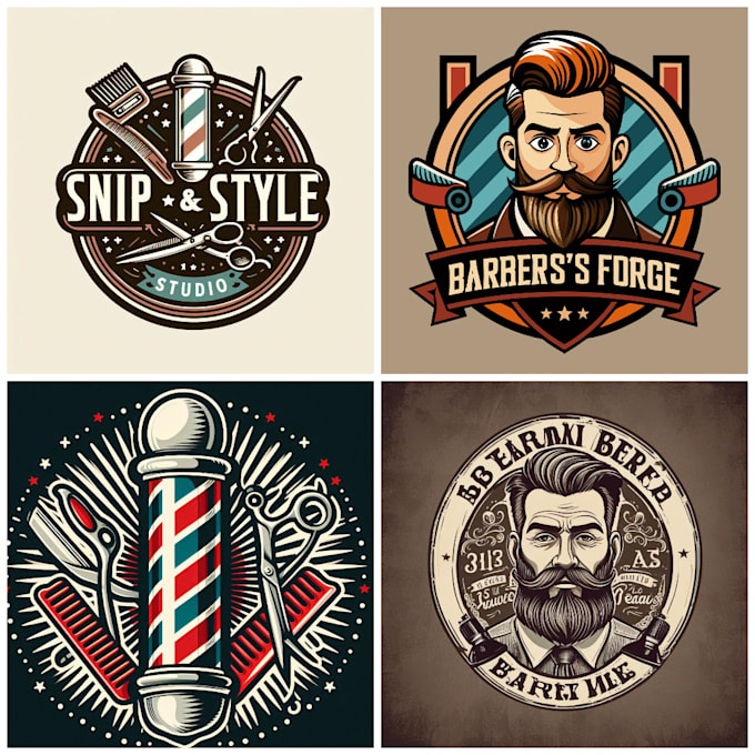 Bestseller - design retro vintage logo for barber shop and beauty salon