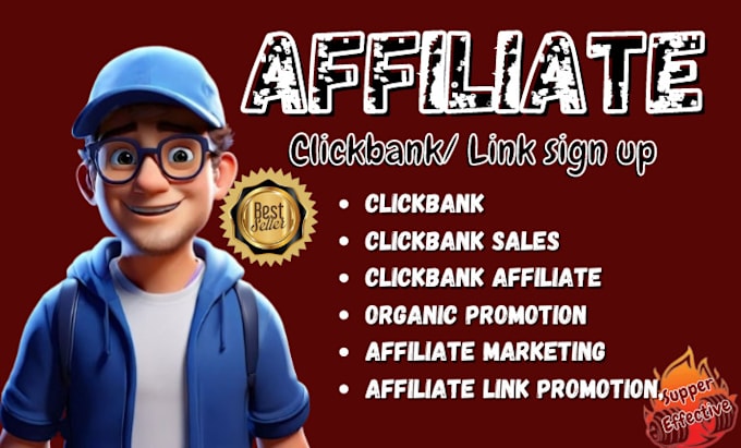 Gig Preview - Affiliate marketing,clickbank affiliate, clickbank promotion,affiliate promotion