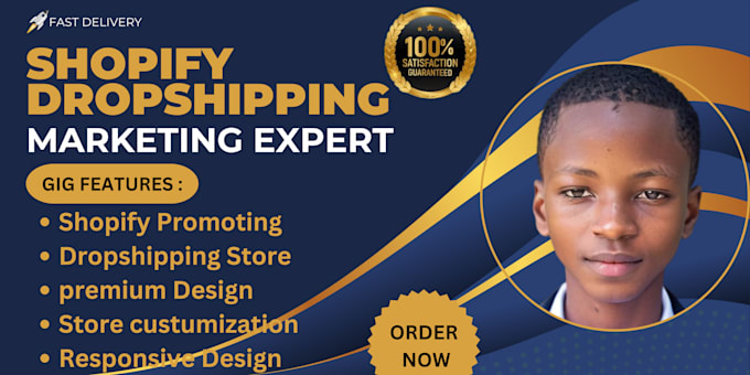 Gig Preview - Create a high converting shopify dropshipping store for passive income