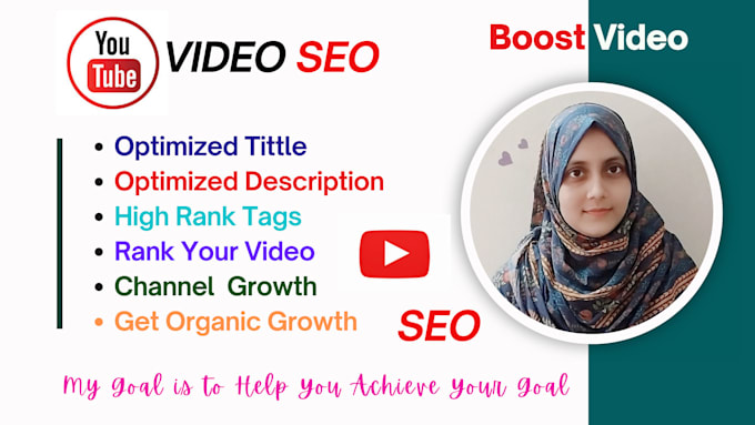 Gig Preview - Super fast organic youtube video SEO expert