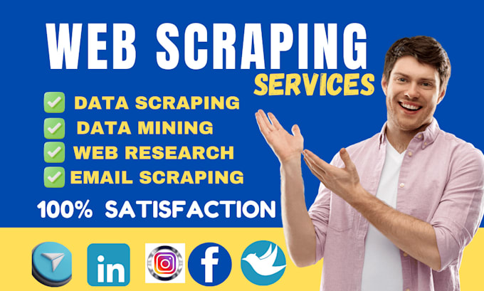 Gig Preview - Do web research, data scraping, data mining, email scraping