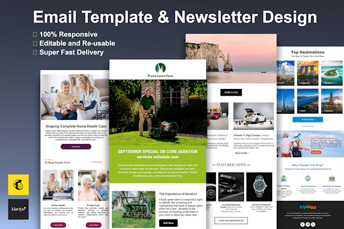 Gig Preview - Do responsive mailchimp and klaviyo email template and newsletter design