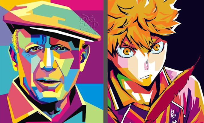 Gig Preview - Draw personalized wpap pop art retro japanese pop art retro pop art in any style