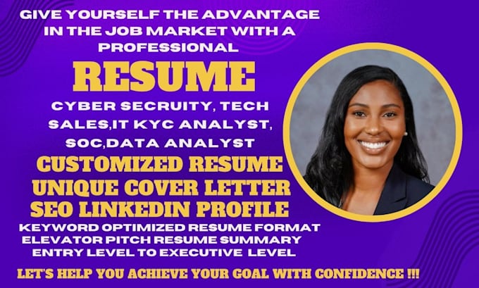 Gig Preview - Edit IT analyst ,soc, grc analyst, technical ,cybersecurity, data analyst resume