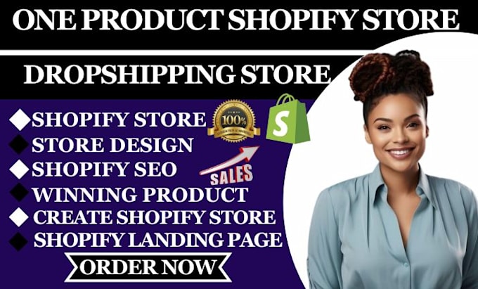 Gig Preview - Setup 30k per month one product shopify dropshipping store, shopify website