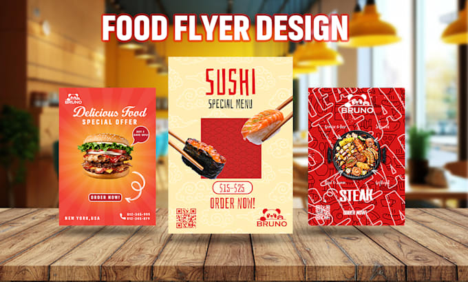 Gig Preview - Design awesome restaurant food flyers or menus in 24 hours