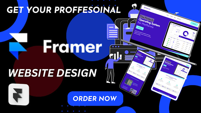 Gig Preview - Design and build custom, responsive websites using framer