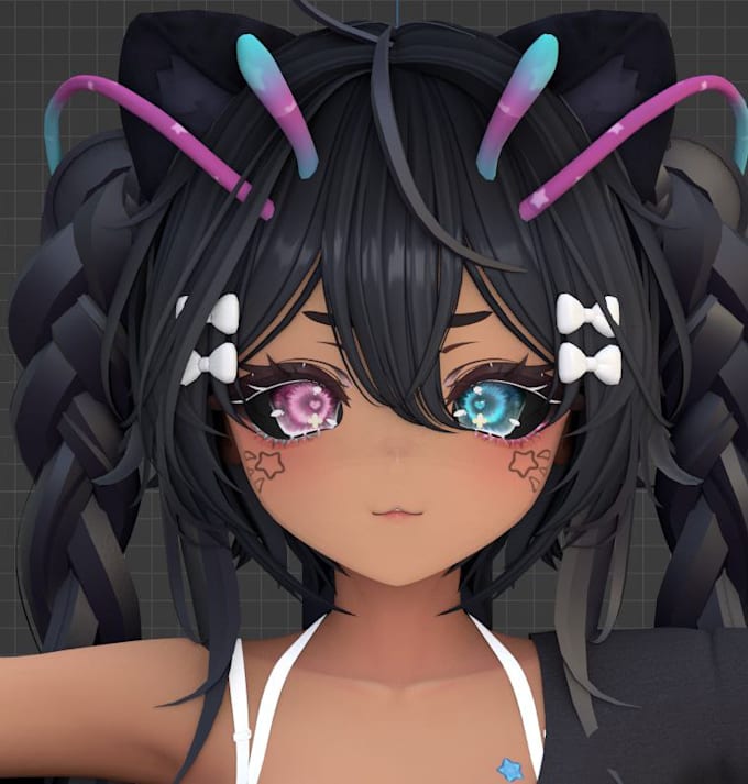 Bestseller - create vrchat avatar, custom 3d model, 3d anime, vr , vrc avatar, vtuber avatar