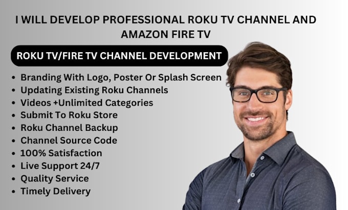 Gig Preview - Develop professional roku tv channel and amazon fire tv