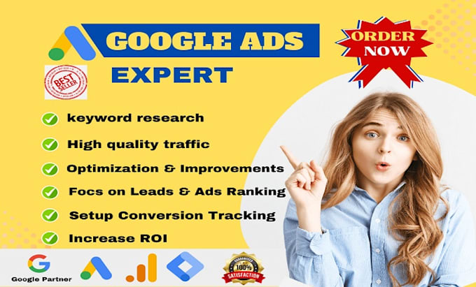 Gig Preview - Google ads ppc campaign setup and optimization in 48hrs