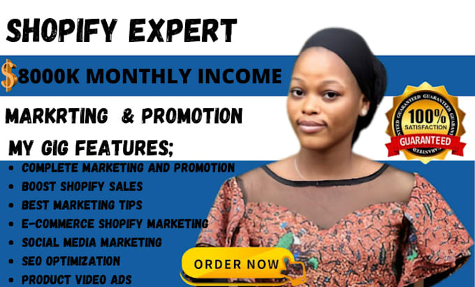 Gig Preview - Boost shopify sales, facebook ads, shopify store also be your store manager