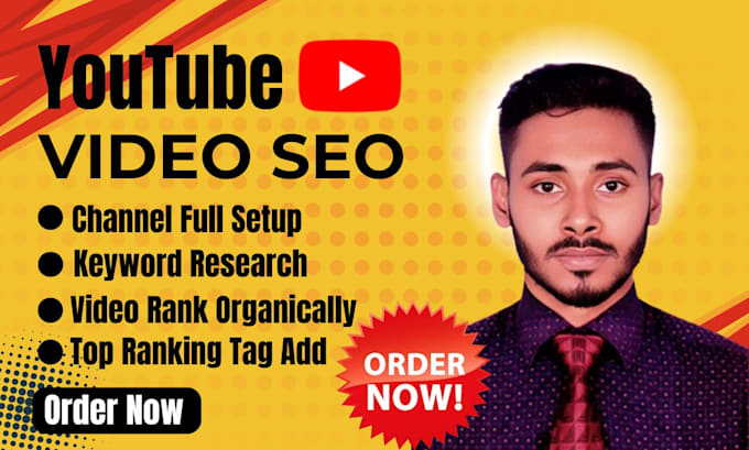 Gig Preview - Do youtube video SEO optimization and channel growth organically