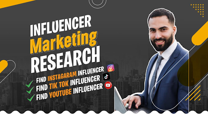 Gig Preview - Find best instagram influencer, research tiktok youtube instagram influencers,