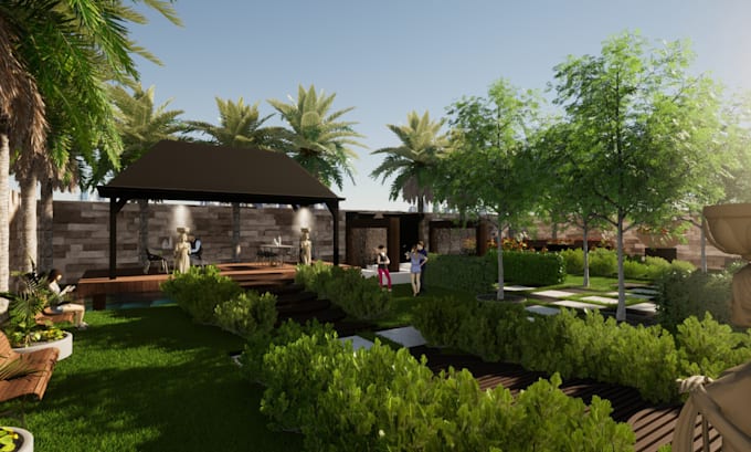 Gig Preview - Backyard design garden design landscape design pool design