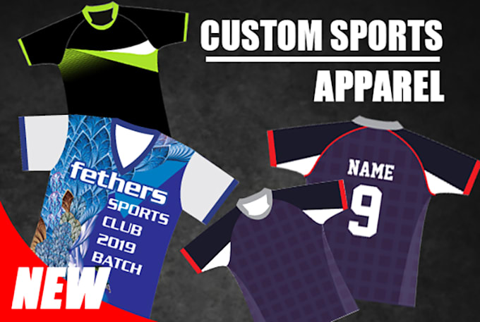 Gig Preview - Awesome custom sportswear design for football, cricket or any sport