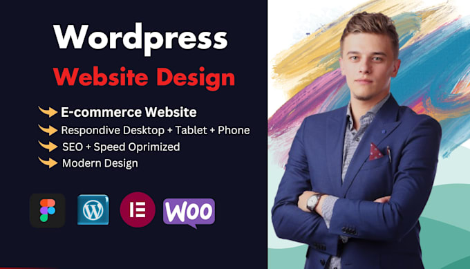 Gig Preview - Design wordpress woocommerce website with responsive using elementor