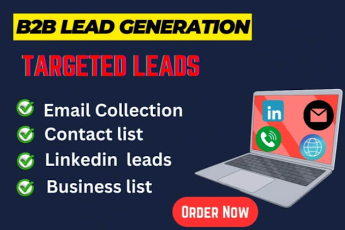 Gig Preview - Generate active leads and import them into your CRM platform for marketing