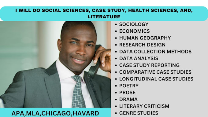 Gig Preview - Do social sciences, case study, health sciences, and, literature