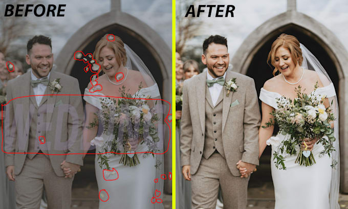 Gig Preview - Do remove object, double chin and add watermark in photoshop