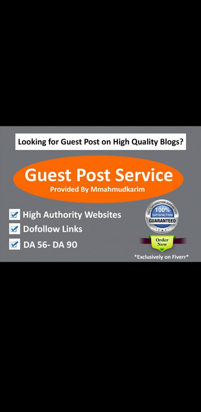 Gig Preview - Provide guest post, high da, guest post