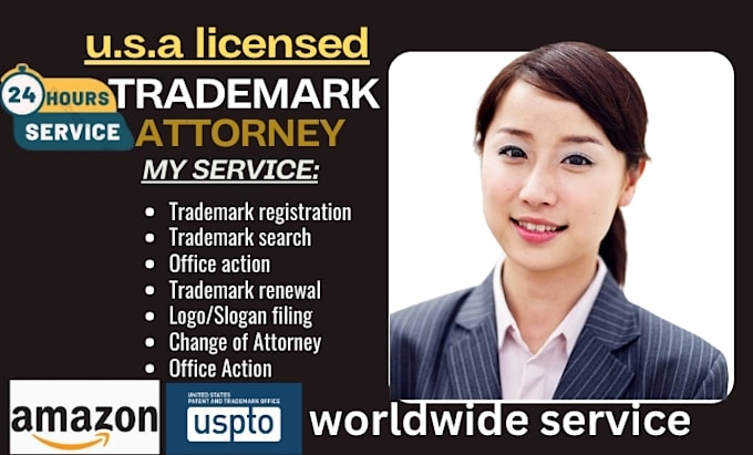 Gig Preview - Do trademark attorney, registration and renewal for amazon brand at uspto