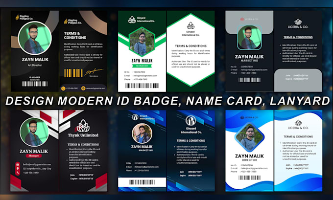 Gig Preview - Design modern id badge, name card, lanyard,