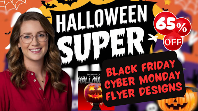 Gig Preview - Design halloween, black friday, cyber monday ads banner to boost sales