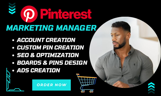 Bestseller - design custom pinterest pin design, manage business account, shopify, boards